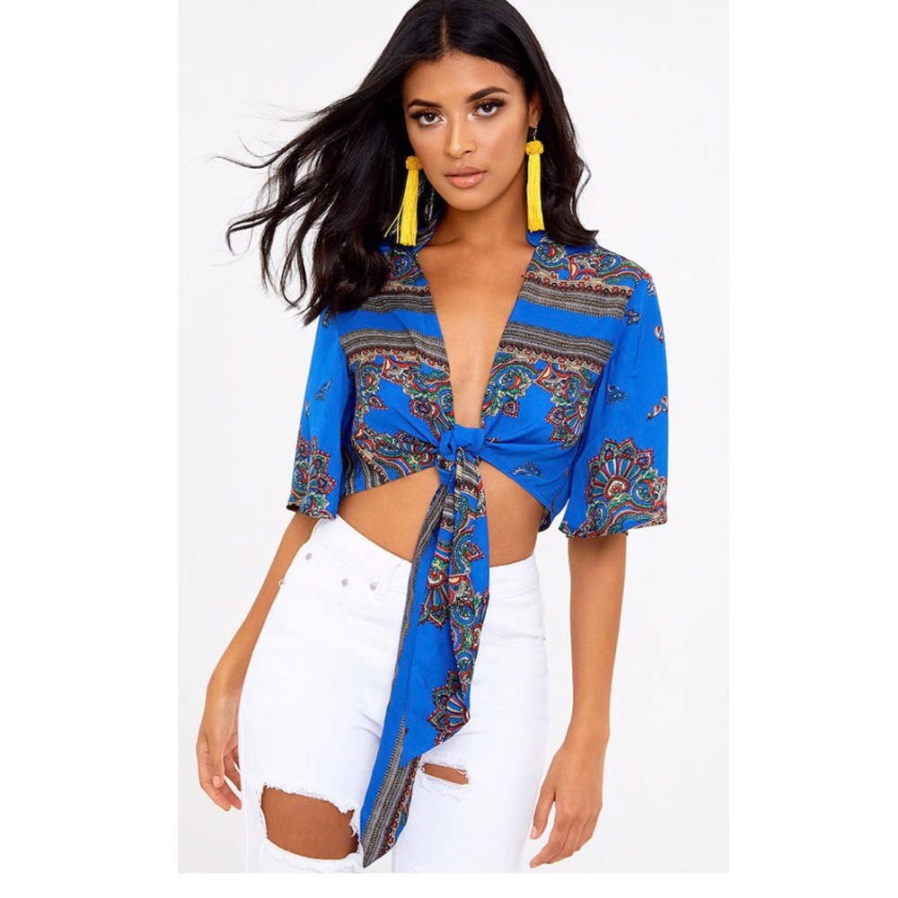 Blue paisley flare